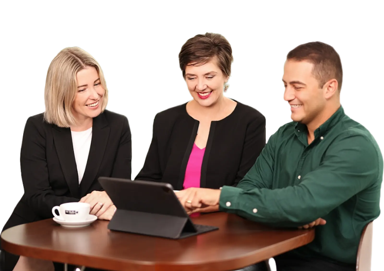 Trainers and assessors in a professional development meeting
